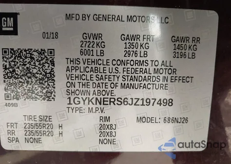 2018 Cadillac Xt5 Premium Luxury from USA, damaged, VIN 1GYKNERS6JZ197498